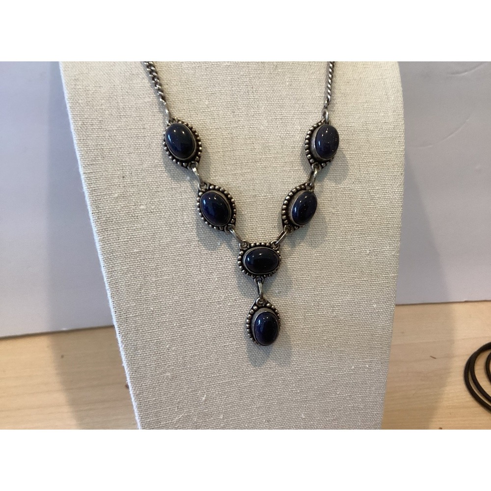 Purple Sunstone and Sterling Silver Necklace